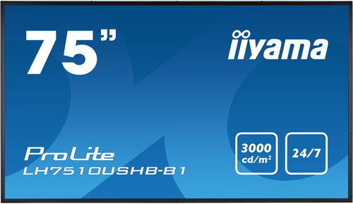 75" iiyama LH7510USHB-B1 - Large-Format Display - Hauptbild