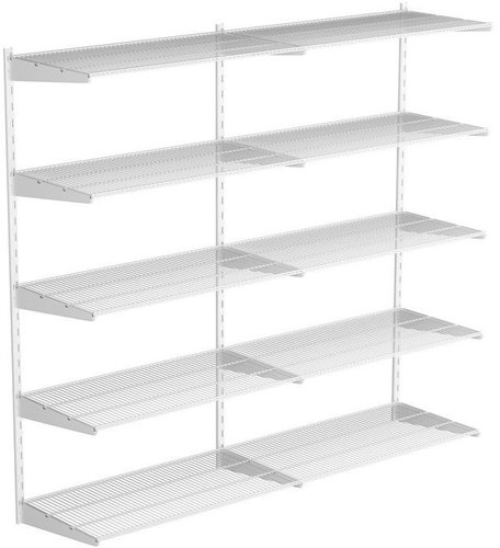 Walteco Wall Shelf Assembly Double, 1500 × 1630 mm, white - Shelving Unit - Main image