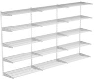 Walteco Wall Shelf Assembly Triple, 1500 × 2430 mm, white - Shelving Unit