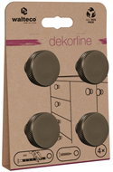 Walteco Set of furniture knobs Dieren, diameter 30 mm, aluminium anodised, brown, 4 pcs - Grip Handle