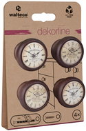 Walteco Set of furniture knobs Clock, diameter 40 mm, walnut, 4 pcs - Grip Handle