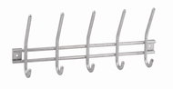 Walteco Hanger bar, 5 hooks, silver - Coat Hanger