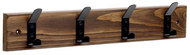Walteco Rack rail made of scraped wood, rosewood - Coat Hanger