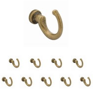 Walteco Věšák Brent I, antik mosaz, 10 ks - Coat Hanger