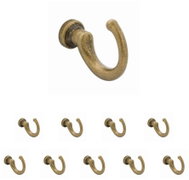 Walteco Věšák Brent II, antik mosaz, 10 ks - Coat Hanger