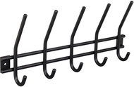 Walteco Kovová věšáková v černém matu s 5 háčky - Coat Hanger