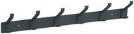 Walteco Hanger bar with 6 hooks, aluminium, matt black - Coat Hanger