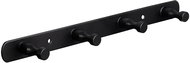 Walteco Stainless steel hanger bar with 4 hooks in black - Coat Hanger