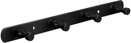 Walteco Stainless steel hanger bar with 4 hooks in black - Coat Hanger - Main image
