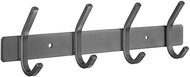 Walteco Stainless steel hanger bar with 4 hooks, anthracite - Coat Hanger