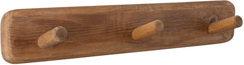 Walteco Hanger rail 530 × 100 mm, 3 hooks, recycled pine - Coat Hanger - Main image