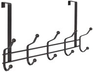 Walteco Věšák na dveře 5 háčků, zavěšení 40 mm, hnědý antik - Coat Hanger