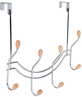 Walteco Věšák na dveře 4 háčky, zavěšení 40 mm, chrom - Coat Hanger