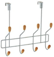 Walteco Věšák na dveře se 4 háčky, zavěšení 40 mm, chrom - Coat Hanger