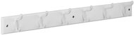 Walteco Věšáková lišta, 685 × 70 mm, 6 háčků, bílá MDF + bílá - Coat Hanger