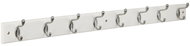 Walteco Věšáková lišta, 850 × 70 mm, 8 háčků, krémová MDF + matný nikl - Coat Hanger