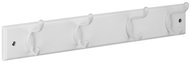 Walteco Věšáková lišta, 450 × 70 mm, 4 háčky, bílá MDF + bílá - Coat Hanger