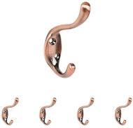 Walteco Věšák Sentini, antik měď, 5 ks - Coat Hanger