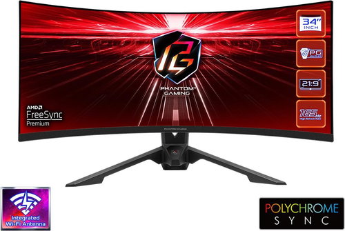 34" ASRock PG34WQ15R3A - Monitor - Hauptbild
