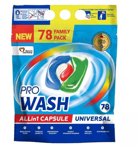 PROWASH Universal 78 pcs Doypack - Washing Capsules - Main image