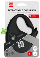 WAUDOG Self-retracting leash with bag tray, black 12 kg/3 m/S - Leash