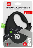 WAUDOG Self-retracting leash with bag tray, black 20 kg/5 m/M - Leash