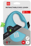 WAUDOG Self-retracting leash with bag tray, blue 20 kg/5 m/M - Leash