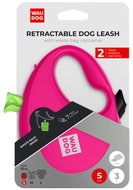 WAUDOG Vodítko samonavíjecí se zásobníkem na sáčky, růžové 12 kg/3 m/S - Leash
