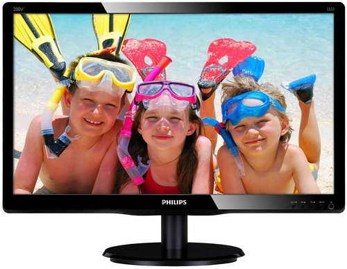 19.5" Philips 200V4QSBR - LCD Monitor - Main image