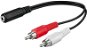 Adapter PremiumCord Cable Jack 3.5mm-2xCINCH F/M 20cm - Redukce