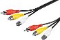Video kábel PremiumCord Kabel 3× CINCH-3× CINCH M/M 2 m - Video kabel