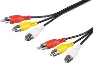 PremiumCord Kabel 3x CINCH-3x CINCH M/M 2m - Video kabel