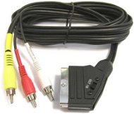 Videokabel PremiumCord Kabel SCART - 3 x CINCH M/M 1,5 m mit Schalter - Video kabel