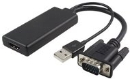 PremiumCord VGA + Audio elektronischer Konverter zu HDMI - Adapter