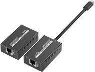 PremiumCord USB-C na HDMI extender cez Cat5e/6/6a 4K@60Hz na 60 m - Extender