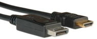 ROLINE DisplayPort - HDMI Connection, Shielded, 5m - Video Cable