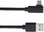 PremiumCord Kábel USB typ C/M zahnutý konektor 90° – USB 3.0 A/M, 50 cm - Dátový kábel