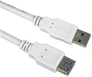 PremiumCord Hosszabbító kábel USB 3.0 Super-speed 5Gbps A-A, MF, 9pin, 1m fehér - Adatkábel