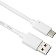 PremiumCord USB-C - USB 3.0 A (USB 3.1 Gen 2, 3A, 10Gbit/s) 0,5m bílá - Datový kabel