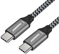 PremiumCord Kábel USB 3.2 Gen 1 USB-C male – USB-C male, bavlnené opletenie 0,5 m - Dátový kábel