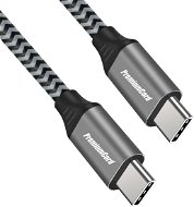 PremiumCord Kabel USB-C M/M, 100W 20V/5A 480Mbps Kabel mit Baumwollgeflecht 2m - Datenkabel