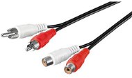 PremiumCord 2x cinch (M) - 2x cinch (F) 10m - Audio kabel