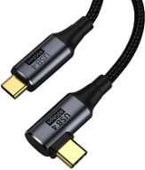 PremiumCord USB4™ Gen 3x2 40Gbps 8K@60Hz 240W Thunderbolt 3, hajlított, 0,8 m - Adatkábel