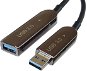 PremiumCord USB3.2 + 2.0 optikai AOC hosszabbító kábel A/Male - A/Female 10 m - Hosszabbító kábel