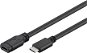Datový kabel PremiumCord Prodlužovací kabel USB 3.1 konektor C/male - C/female, černý, 1m - Datový kabel