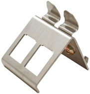 Roline Keystone Holder, 2 Modules DIN Rail, Metal - Holder