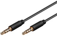 Audio kábel PremiumCord 4 pólusú jack M 3.5 to jack M 3.5, 0.5m - Audio kabel