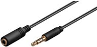 PremiumCord 4-pólový jack M 3.5 -> jack F 3.5 2m - Audio kabel