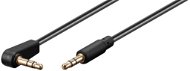 PremiumCord jack M 3.5 -> jack M 3.5 zahnutý konektor, 0.5m - Audio kabel