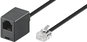 Telephone Cable  PremiumCord 6P4C (RJ-11) Plug 6P4C (RJ-11) Jack 6m - black - Telefonní kabel